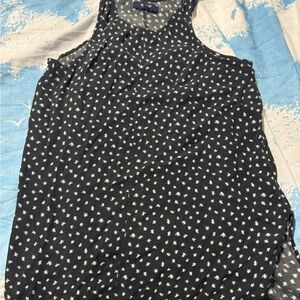 Madewell Black and White Star Pattern Tank Top